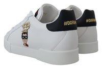 Thumbnail for White Logo Patch Embellished Sneakers Shoes