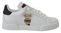 Thumbnail for White Logo Patch Embellished Sneakers Shoes