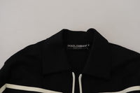 Thumbnail for Elegant Full Zip Black and White Sweater