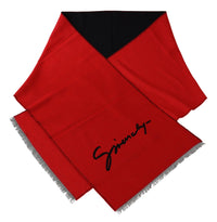 Thumbnail for Elegant Red Wool Blend Unisex Scarf