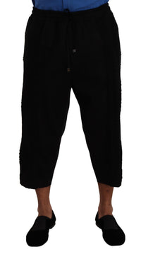 Thumbnail for Elegant Black Cropped Torero Pants