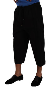 Thumbnail for Elegant Black Cropped Torero Pants