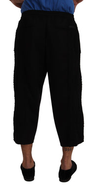 Thumbnail for Elegant Black Cropped Torero Pants