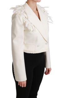 Thumbnail for Elegant White Double Breasted Blazer Jacket