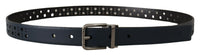 Thumbnail for Elegant Navy Blue Leather Belt