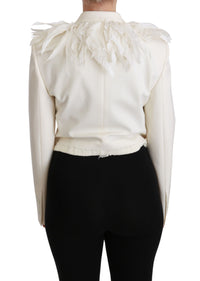 Thumbnail for Elegant White Double Breasted Blazer Jacket