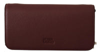 Thumbnail for Elegant Wine Leather Evening Clutch