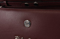 Thumbnail for Elegant Wine Leather Evening Clutch