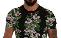 Thumbnail for Elegant Floral Crewneck Tee for Men