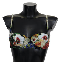 Thumbnail for Floral Elegance Elastic Bikini Top