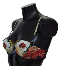 Thumbnail for Floral Elegance Elastic Bikini Top