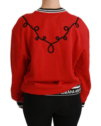 Thumbnail for Radiant Red Sequined Crew Neck Sweater