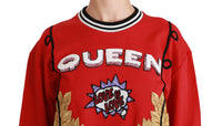 Thumbnail for Radiant Red Sequined Crew Neck Sweater