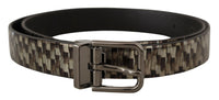 Thumbnail for Elegant Leather Silver Buckle Belt