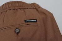 Thumbnail for Brown Cashmere Men Drawstring Jogger Pants