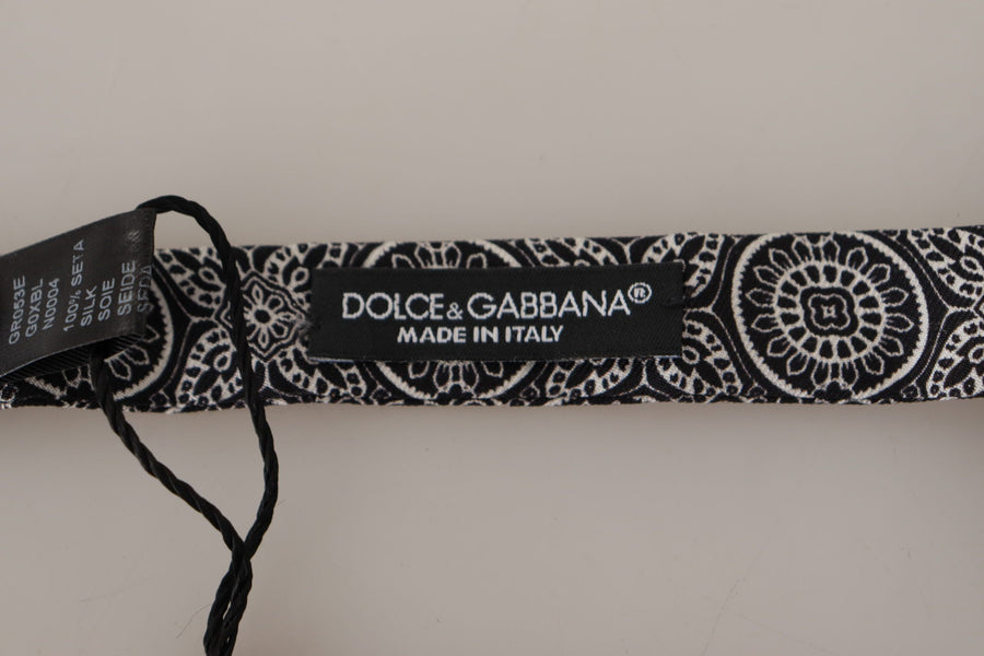 Elegant Black Silk Bow Tie