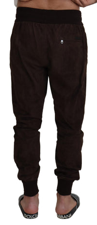 Thumbnail for Brown Solid Men Drawstring Jogger Pants