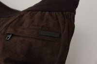 Thumbnail for Brown Solid Men Drawstring Jogger Pants