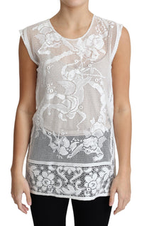 Thumbnail for Chic Lace Floral Sleeveless Top