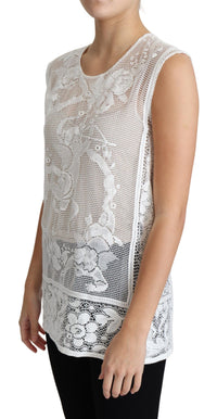 Thumbnail for Chic Lace Floral Sleeveless Top