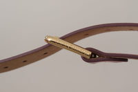 Thumbnail for Elegant Metallic Pink Leather Belt