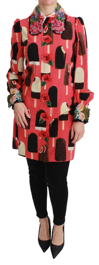 Thumbnail for Enchanting Pink Sheath Dress with Sequins