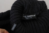 Thumbnail for Elegant Black Wool-Cashmere Pullover Sweater