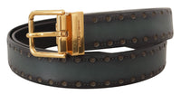 Thumbnail for Emerald Elegance Leather Belt