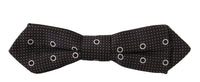 Thumbnail for Polka Dot Silk Bow Tie in Black and White