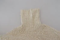 Thumbnail for Elegant Cream Turtleneck Wool Blend Sweater