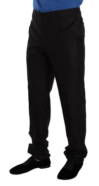 Thumbnail for Elegant Striped Wool-Silk Dress Pants