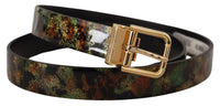 Thumbnail for Elegant Leather Belt with Bronze Buckle