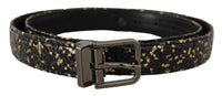 Thumbnail for Elegant Italian Leather Belt with Crown Detail