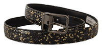 Thumbnail for Elegant Italian Leather Belt with Crown Detail