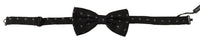 Thumbnail for Elegant Black Polka Dot Silk Bow Tie