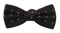 Thumbnail for Elegant Black Polka Dot Silk Bow Tie