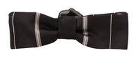 Thumbnail for Elegant Silk Bow Tie in Black and Grey