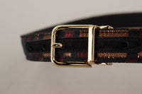 Thumbnail for Multicolor Leather Belt with Gold Buckle