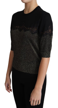 Thumbnail for Elegant Lurex Threaded Jersey Lace Blouse