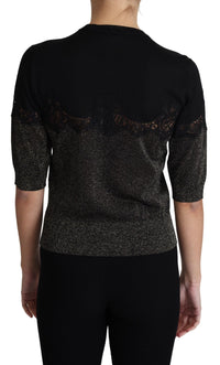 Thumbnail for Elegant Lurex Threaded Jersey Lace Blouse