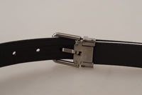 Thumbnail for Chic White Leather Belt with Chrome Buckle