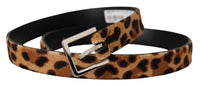 Thumbnail for Elegant Leopard Print Calf Leather Belt