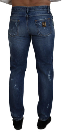 Thumbnail for Chic Tattered Denim Pants for the Modern Man