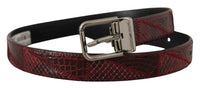 Thumbnail for Elegant Red Exotic Leather Belt