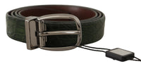 Thumbnail for Elegant Italian Leather Crocodile Belt