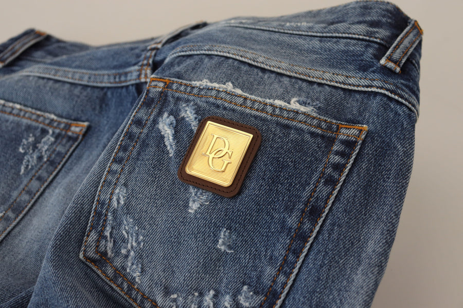 Chic Tattered Denim Pants for the Modern Man