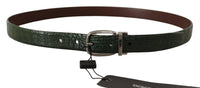 Thumbnail for Elegant Italian Leather Crocodile Belt