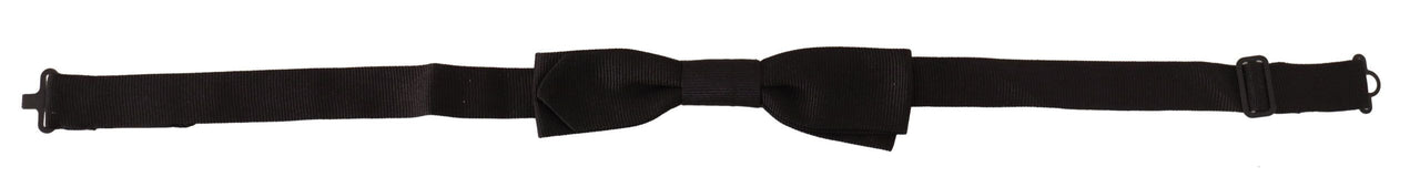 Elegant Black Silk Bow Tie