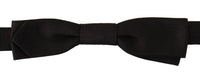 Thumbnail for Elegant Black Silk Bow Tie