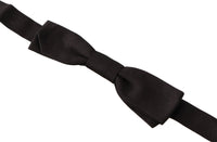 Thumbnail for Elegant Black Silk Bow Tie